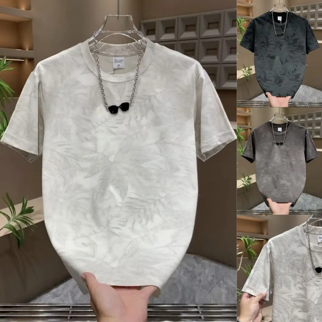 新款白色t桖男2026ins圆领上衣男款半袖T恤衫韩版休闲男士短袖t恤