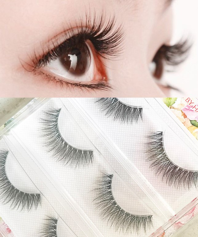 3D立体自然仿真素颜假睫毛浓密柔软逼真裸妆眼睫毛3对装 送胶水