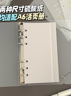 DIY A6Per Slim A6 Personal 硫酸纸内页 绘画临摹半透明手帐拼贴