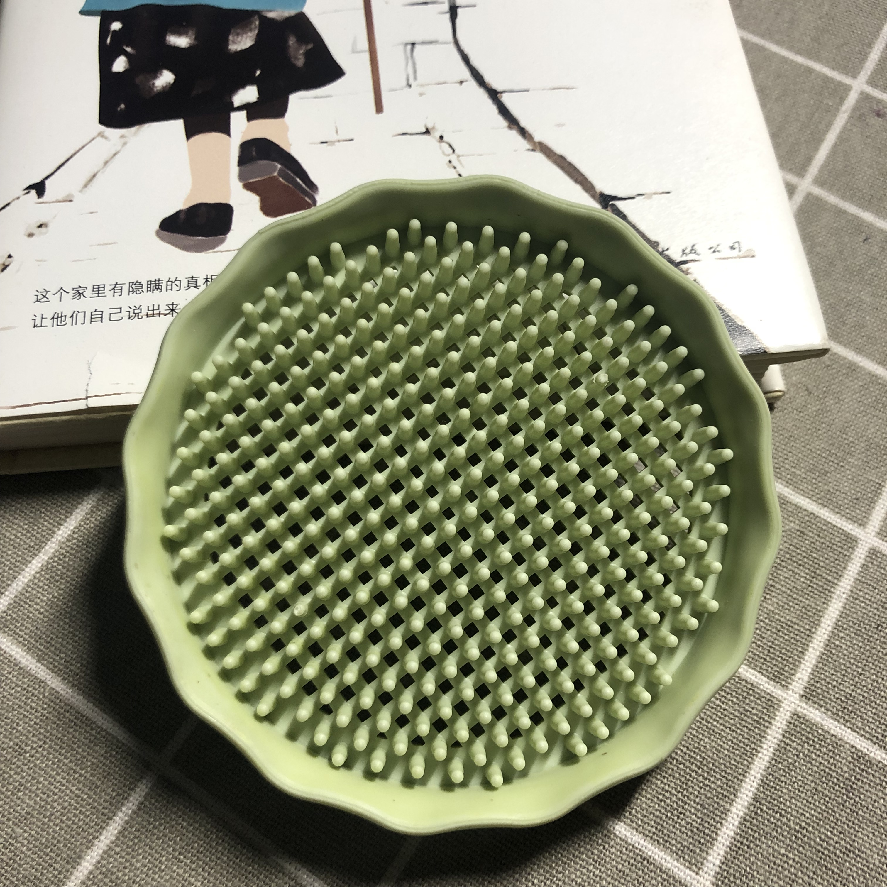 纯色禅意圆形茶壶垫托