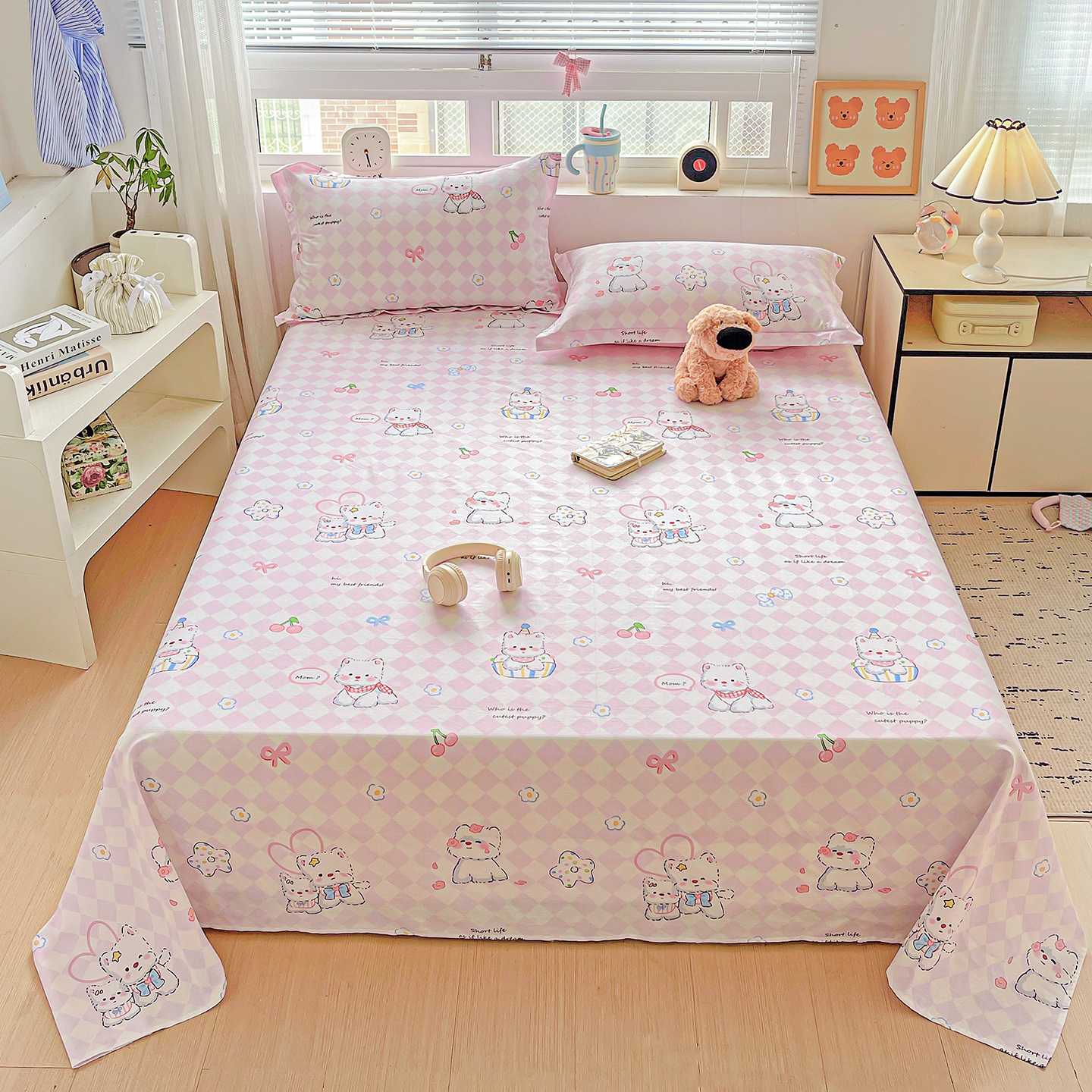 100%纯棉床单单件纯棉儿童卡通