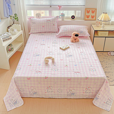 100%纯棉床单单件纯棉儿童卡通