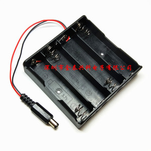 18650电池盒 4节18650电池仓串联14.8V带DC5.5*2.1mm插头锂电池座