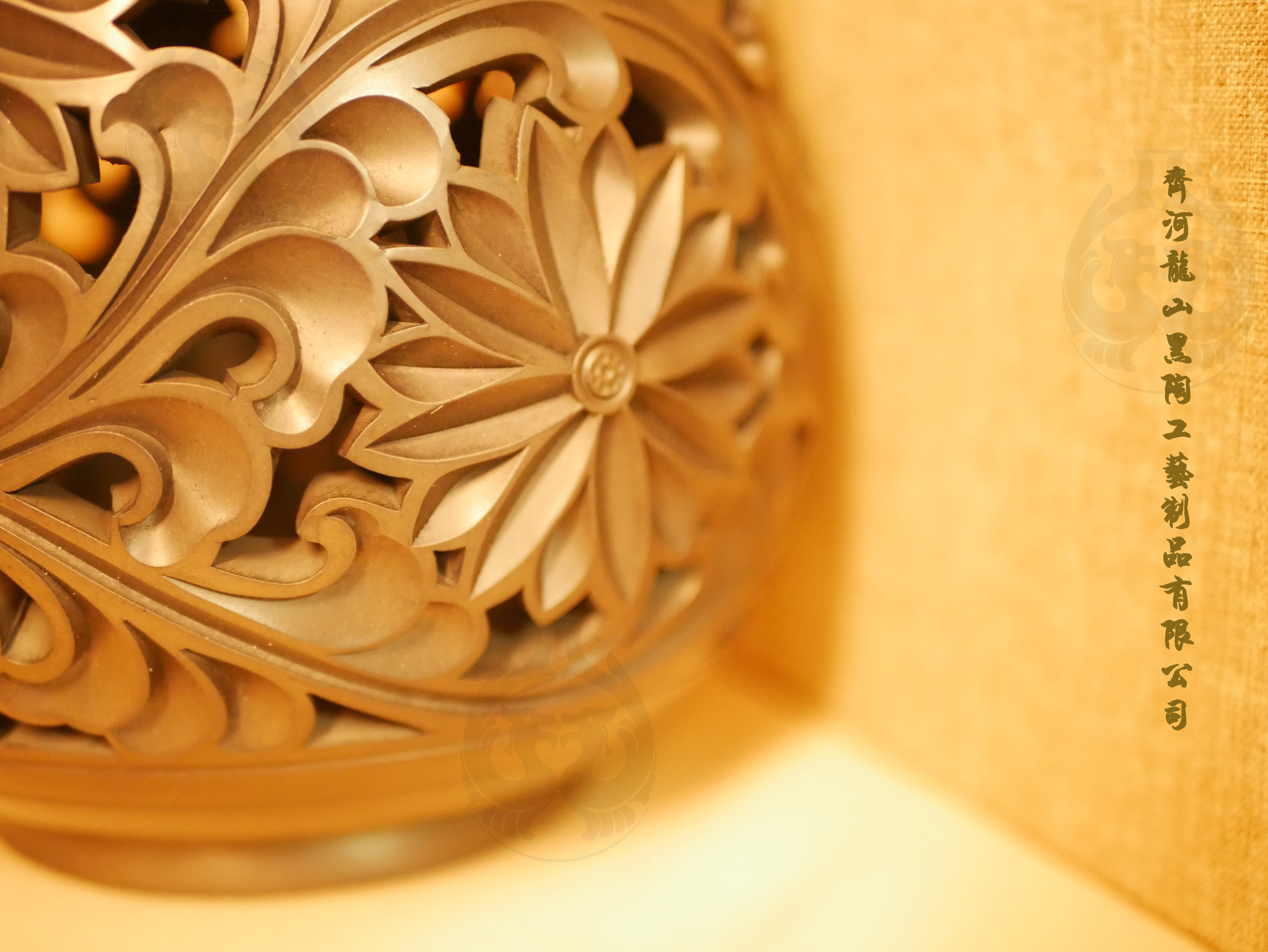 特色中式创意手工艺高档客厅家居装饰品摆件黑陶小玉壶春镂空花瓶