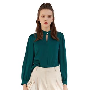 高斯雪岚优雅衬衫女2023年秋新个性设计领女上衣商场同款23310071