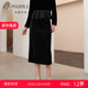高斯雪岚新款 纯色显瘦包臀裙气质百搭复古风铅笔裙女 焕新