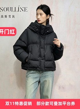 简约百搭时尚短厚款羽绒服女