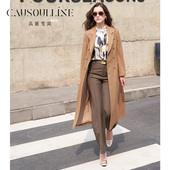 高斯雪岚新款 焕新 OL职场气质风衣外套复古双排扣过膝长外套