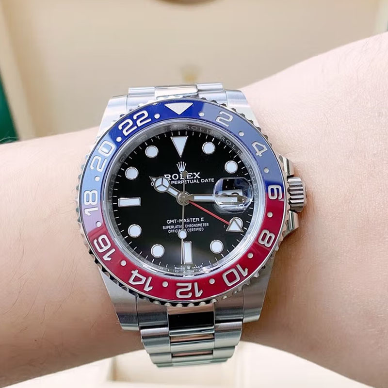 适用于劳力士格林尼治126710BLNR表扣可乐圈百事圈国米圈钢化膜40贴膜GMT表链表膜126713后盖镜面表圈后盖RX8