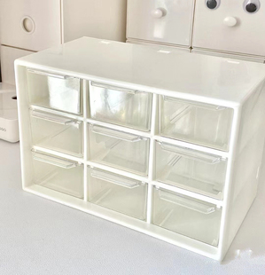 美甲配件配饰饰品桌面整理盒 甲片钻饰美甲工具收纳盒DIY分格盒