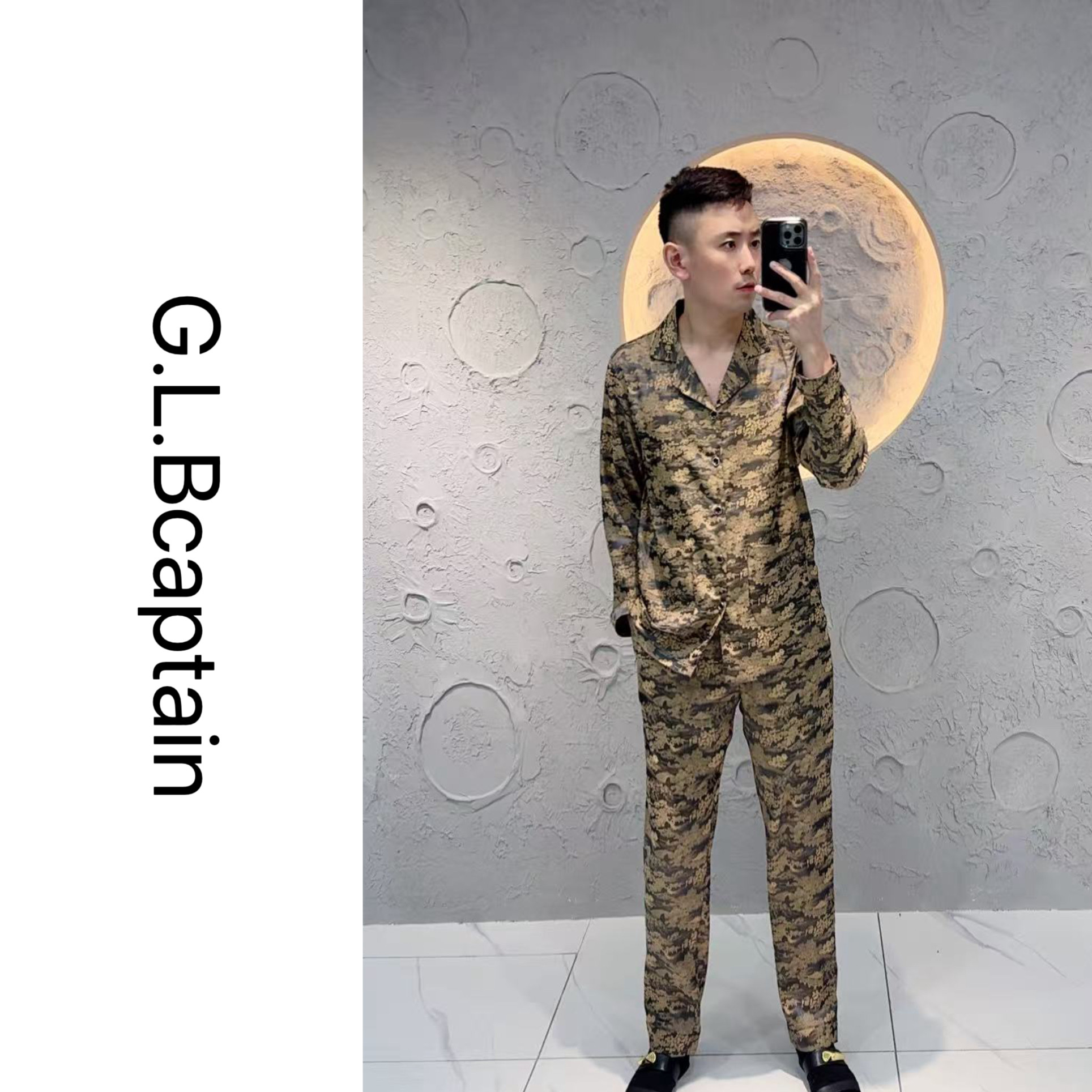 【2008】春夏款天丝缎织花轻奢高柔软可外穿舒适睡衣家居服男士