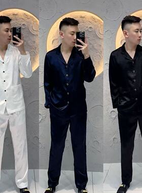 【2006】春夏款醋酸轻奢高柔软可外穿舒适睡衣家居服男士时尚休闲