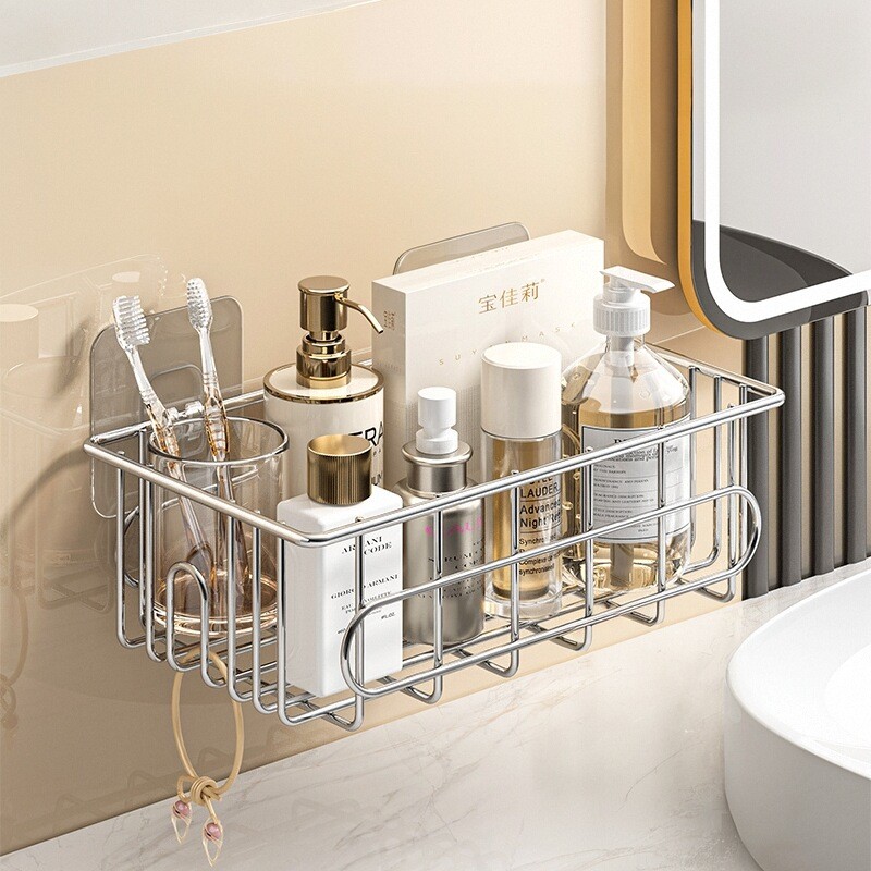 不锈钢浴室置物架免打孔