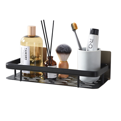 太空铝浴室置物架卫生间壁挂免打孔厕所洗手间洗漱台墙上收纳架子