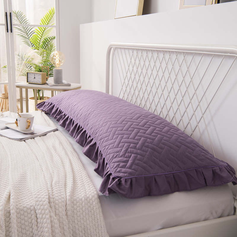 纯棉全棉情侣蕾丝双人枕套