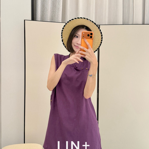 LIN+  -秋上新～亚麻复古新中式盘扣极简气质低调老钱小衫MX693