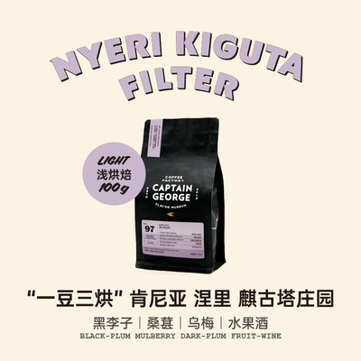 乔治队长肯尼亚浅烘手冲咖啡豆粉