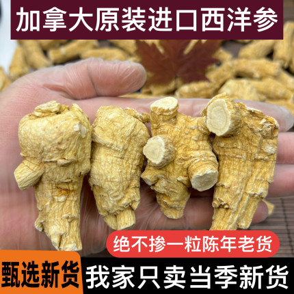 官方正品加拿大西洋参原装进口精选花旗整根500g切片中药材旗舰店