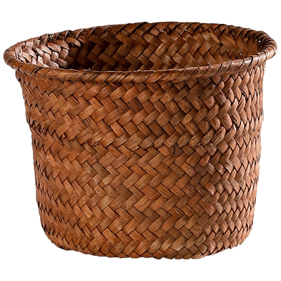 桌面收纳盒草编笔筒口红