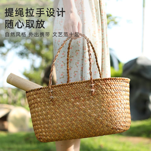 编织购物篮创意家用买菜篮