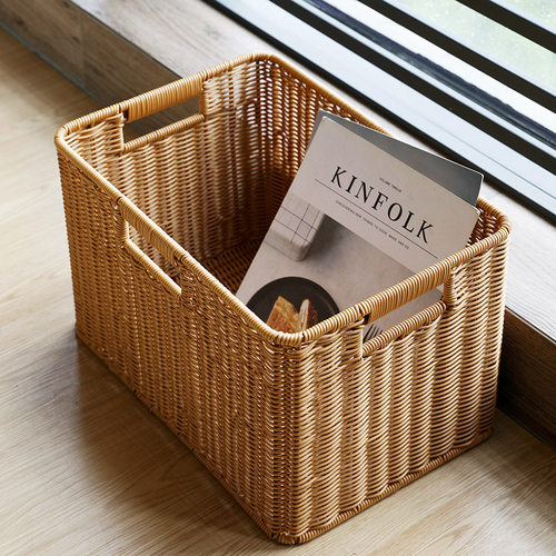 欧式仿藤编织多功能橱柜收纳筐