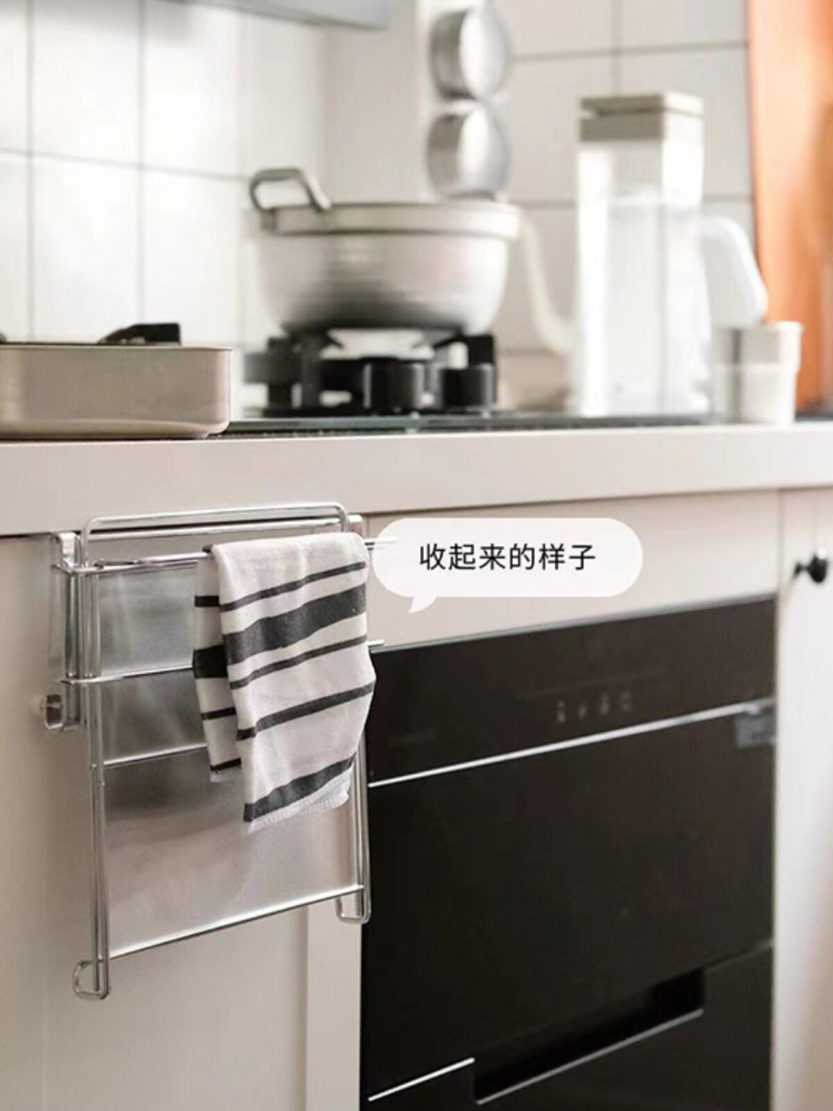 Maximize Kitchen Space: Foldable Stainless Steel Counter & Cabinet Rack - Product image 2