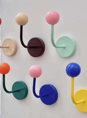 彩色磁吸挂钩强力免打孔浴室厨房无痕吸铁磁力粘钩门后包包挂钩