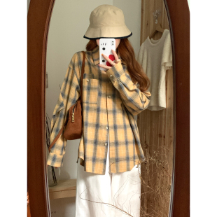 女秋2025韩系宽松翻领长袖 自留款 子衬衫 温柔风格 衬衣 慵懒日常