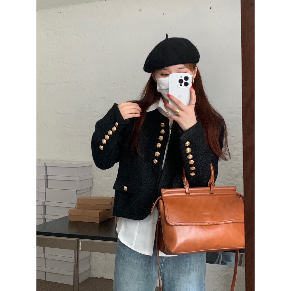 黑色小香风外套女秋2025韩版宽松短款气质名媛高级设计感显瘦上衣