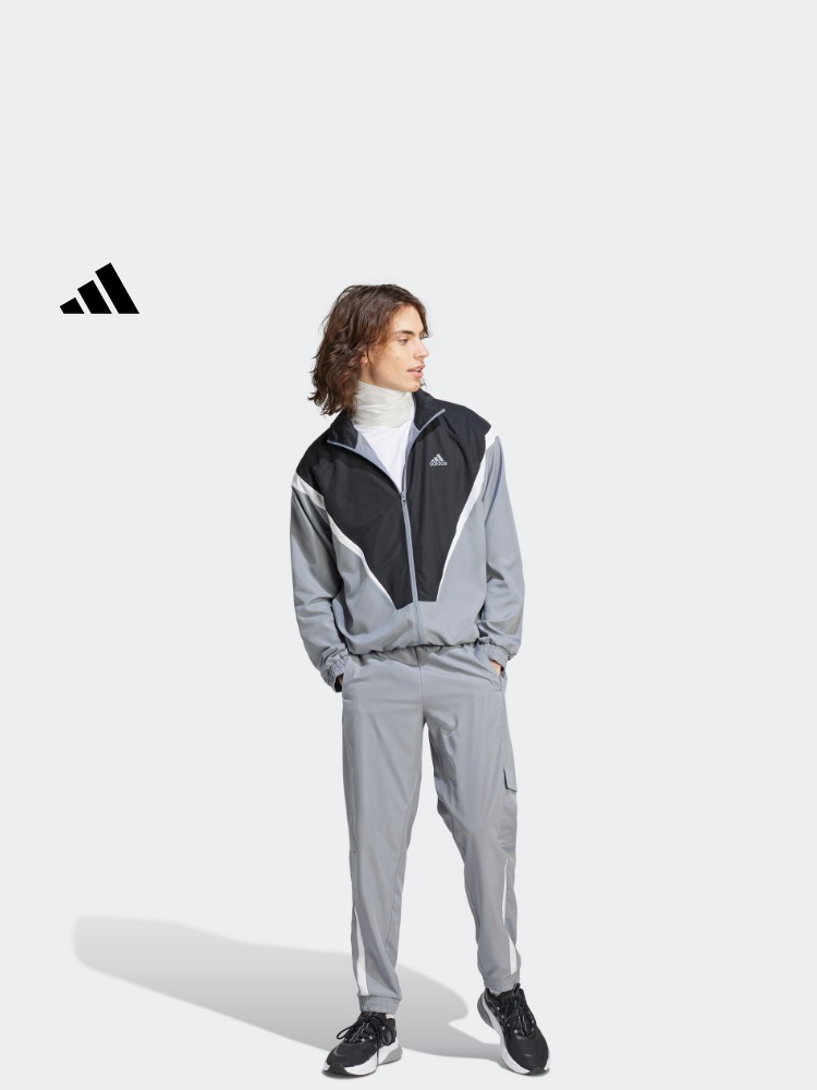 休闲立领长袖套装男装夏季adidas阿迪达斯官方轻运动IJ6072