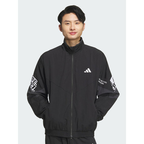 adidas阿迪达斯秋季新款男运动休闲立领透气宽松梭织夹克 KA1265