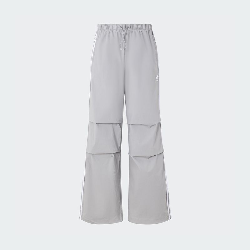 adidas阿迪达斯三叶草运动伞兵裤子2025春女复古梭织长裤 KB9186