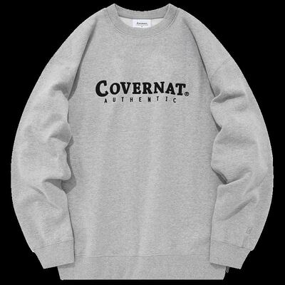 covernat韩国潮牌卫衣经典字母男女情侣款刺绣标休闲圆领宽松上衣
