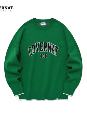 Covernat冬季新品羊羔毛LOGO水手领针织衫套头毛衣男CO2303KT09