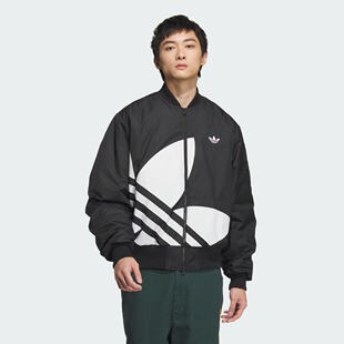 adidas阿迪达斯经典复古运动立领夹克外套男女三叶草JX7066