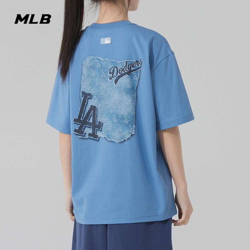 MLBLA老花短袖男女装2025夏季新款运动半袖休闲T恤3ATSM1053