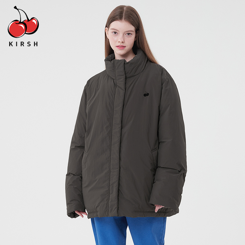 kirsh大樱桃秋冬新款情侣羽绒服鸭绒宽松大版短外套加厚保暖