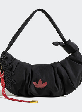 adidas阿迪达斯三叶草云朵羊角包2025春女蛇年新款单肩挎包JY8573