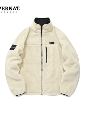 Covernat摇粒绒拉链棉夹克男女2024秋冬新品双面穿毛绒棉外套