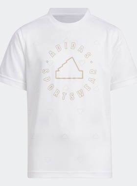 adidas阿迪达斯速干休闲上衣短袖T恤男大童夏季轻运动IT4032