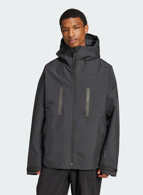 adidas阿迪达斯保暖防风外套2024秋冬男装三条纹梭织夹克 IV7368