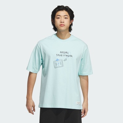 adidas阿迪达斯MBTI系列休闲宽松纯棉上衣短袖T恤男装夏季轻运动