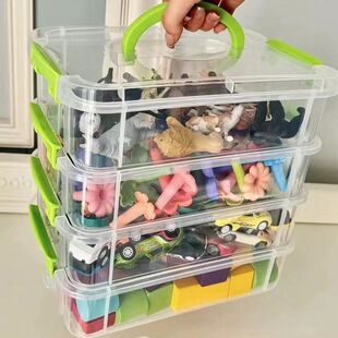 积木收纳盒工具分类盒子装玩具积木小颗粒零件分格抽屉储物整理箱