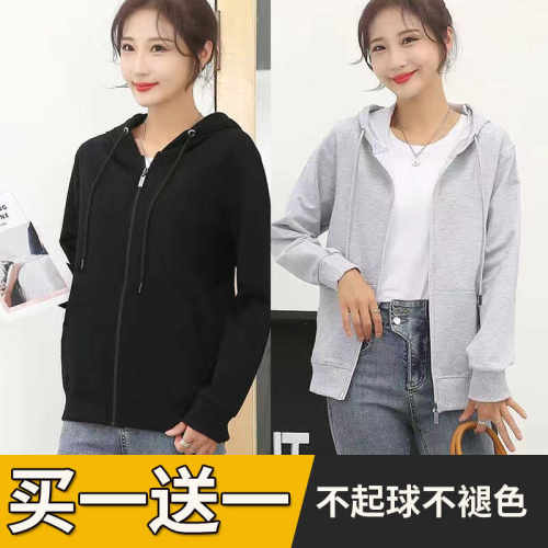 薄款拉链开衫卫衣女学生外套