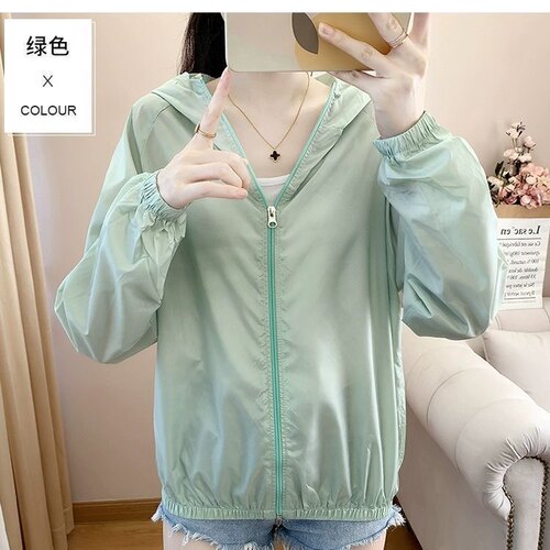 新款夏季防晒衣女士薄款连帽户运动钓鱼韩版潮款防晒服女款