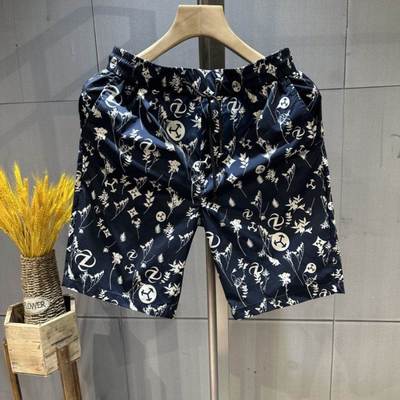 夏季新款轻奢潮流冰丝印花短裤