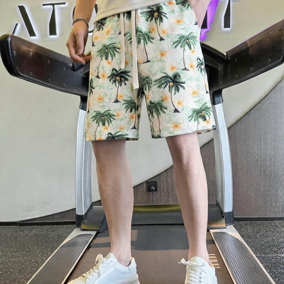 美式复古夏威夷风花短裤男女夏季潮牌宽松阔腿五分裤运动休闲中裤