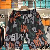 男款 潮牌潮流大裤 夏天薄款 2025夏季 痞帅休闲短裤 男士 沙滩裤 新款 衩