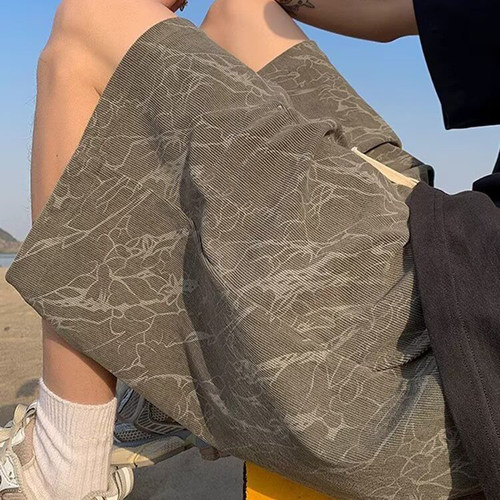 美式高街印花短裤男夏季五分裤