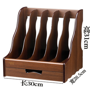 文件架木质文件栏三联四栏五栏文件夹文件框抽屉式收纳座商务文具